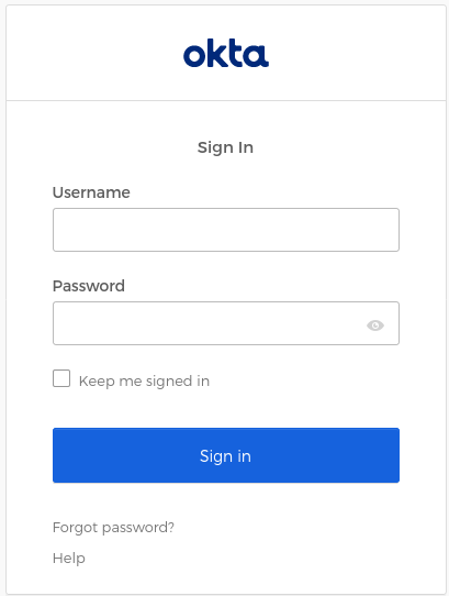 Okta login portal